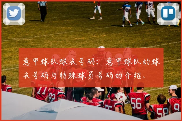 意甲球队球衣号码：意甲球队的球衣号码与特殊球员号码的介绍。